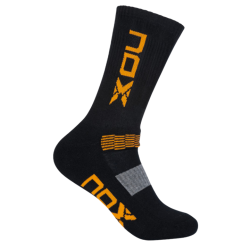 NOX MID LENGTH BLACK WITH ORANGE LOGO MEN'S TECHNICAL SOCKS. 39-45 Pack of 6 pairs